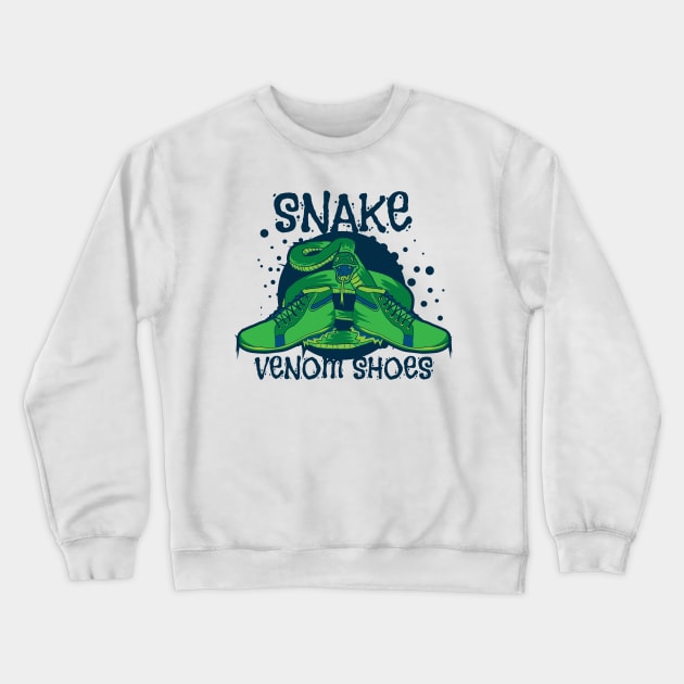 Snake Venom Shoes Crewneck Sweatshirt by Mako Design 